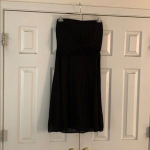 Black strapless dress